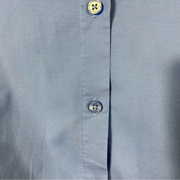 Women’s Eddie Bauer Cotton Blend Blue Button Down Shirt 3/4 Sleeves Size S - Picture 5 of 6